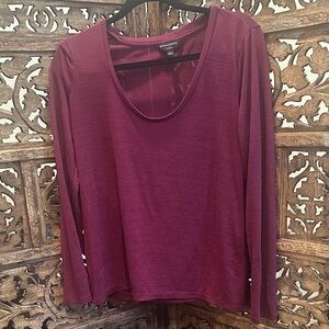 Banana Republic Deep Red Long Sleeve Top size L